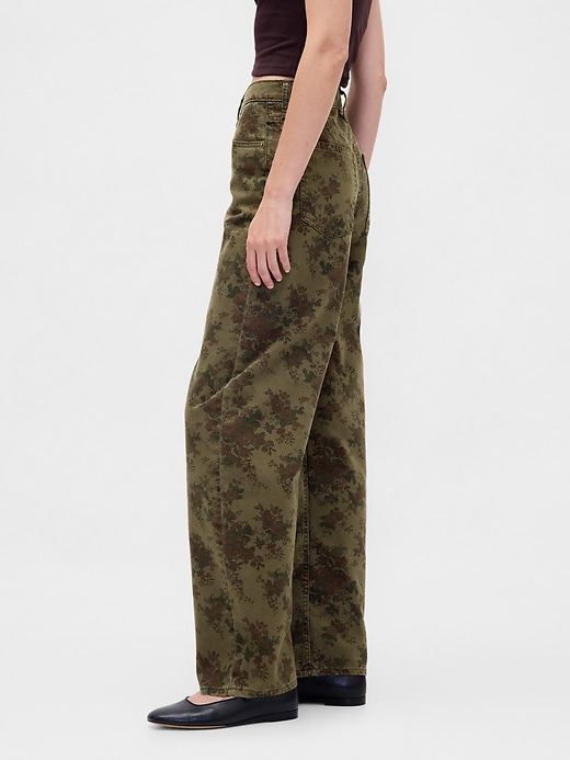 high rise barrel jeans