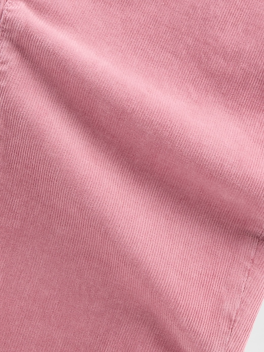 long lean jeans aus cord mit niedrigem bund