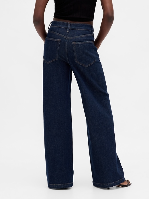 high rise stride wide-leg jeans