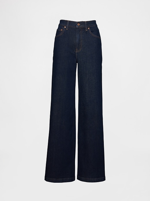 high rise stride wide-leg jeans