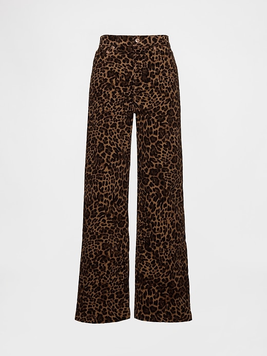 cordhose mit hohem bund und weitem bein