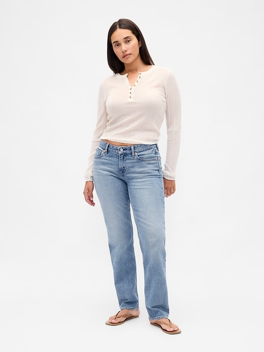 curvy low rise slim straight jeans aus den 90ern