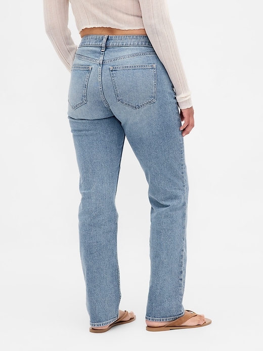curvy low rise slim straight jeans aus den 90ern