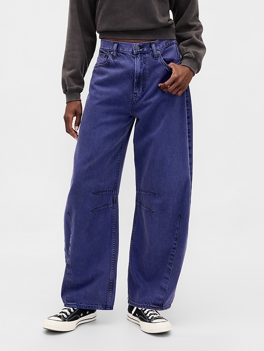 gap × disney tim burtons the nightmare before christmas mid rise ultrasoft barrel jeans