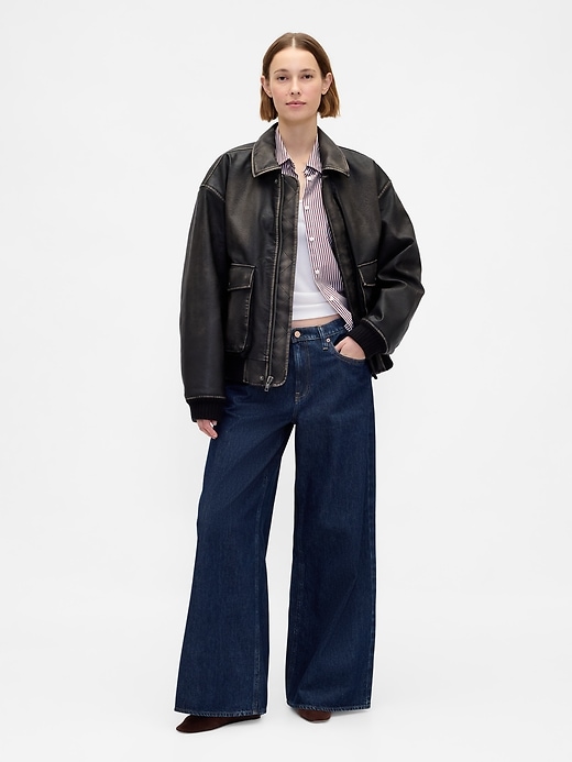 tiefsitzende extra weite jeans