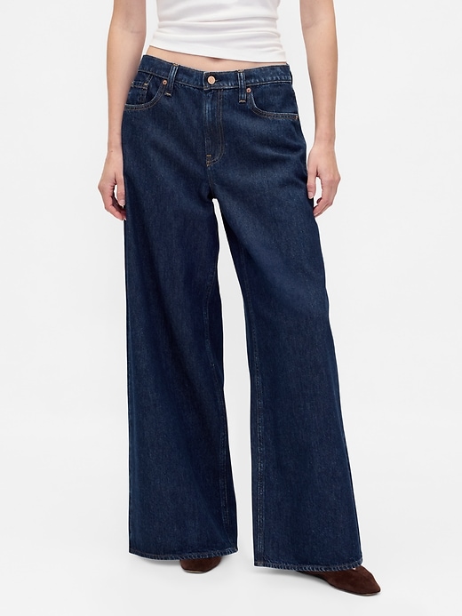 tiefsitzende extra weite jeans