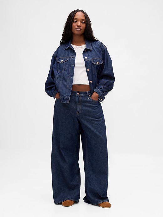 tiefsitzende extra weite jeans