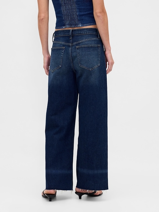 high rise stride wide-leg jeans