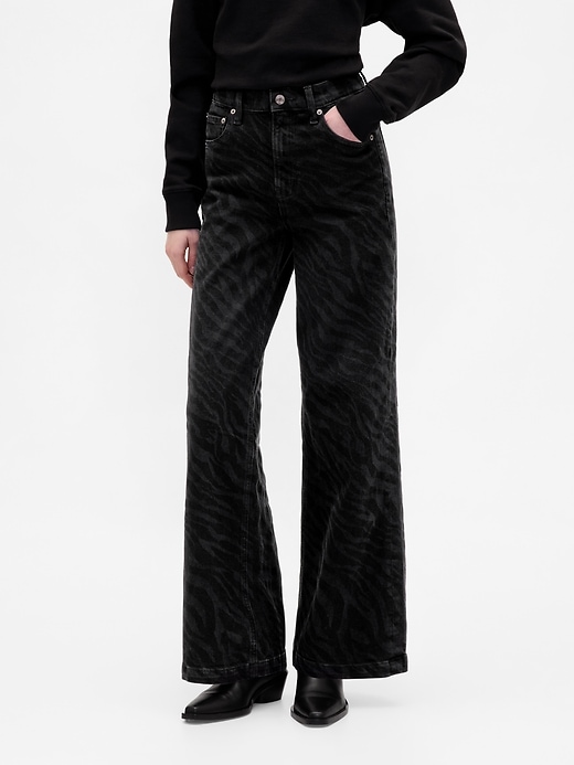 high rise stride wide-leg jeans