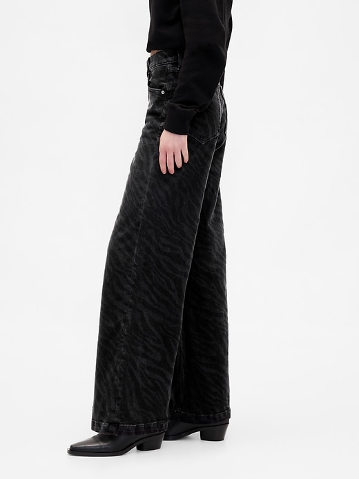 high rise stride wide-leg jeans