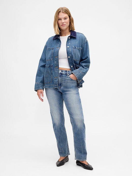 high rise 90s slim straight jeans