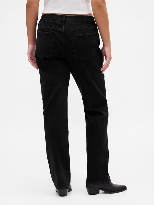 hüftjeans im 90er-jahre-stil schmal geschnitten gerade geschnitten