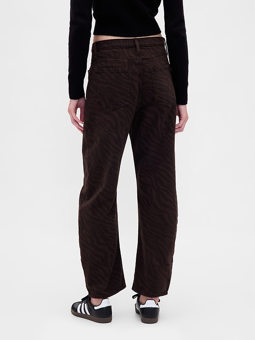 high rise barrel jeans