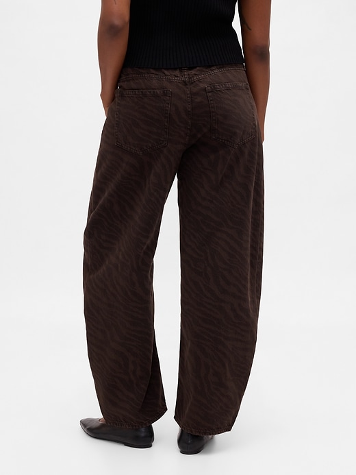 high rise barrel jeans