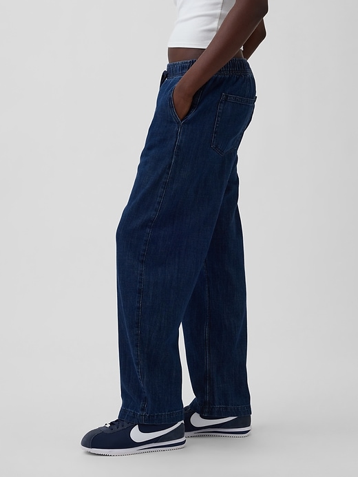 high rise easy barrel jeans