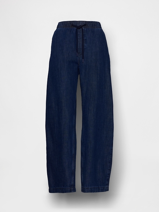 high rise easy barrel jeans