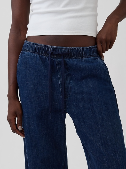 high rise easy barrel jeans
