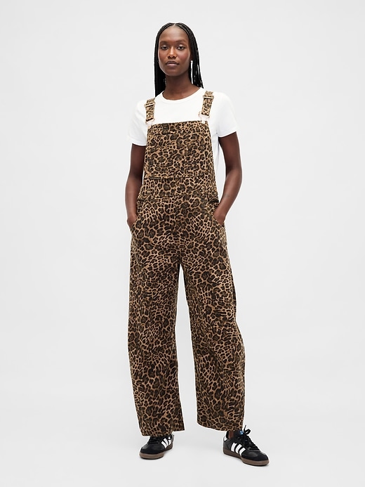 ultraweiche denim-overalls mit hufeisenmuster