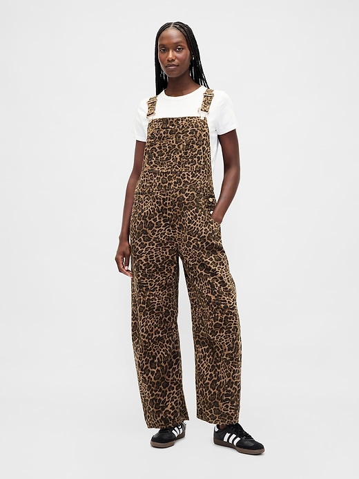 ultraweiche denim-overalls mit hufeisenmuster