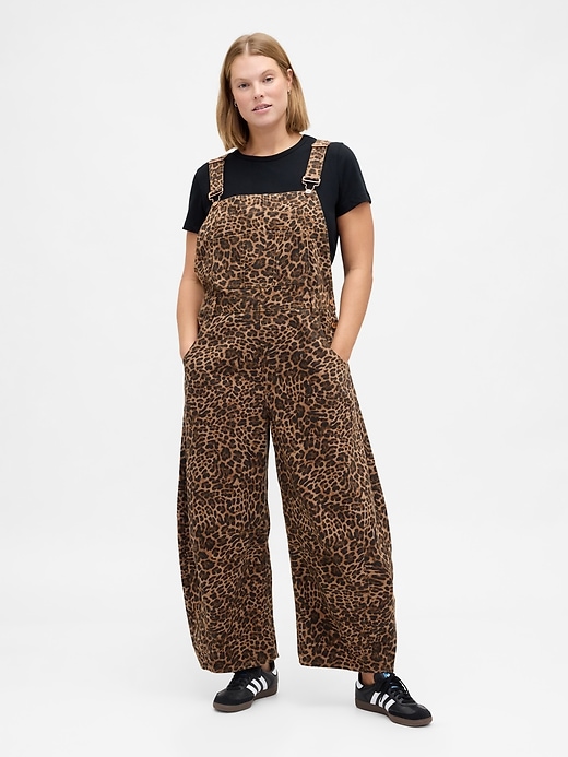 ultraweiche denim-overalls mit hufeisenmuster