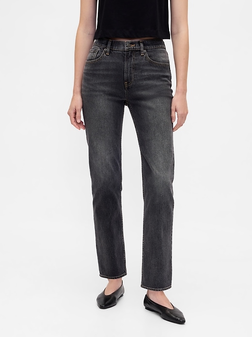 high rise 90s slim straight jeans