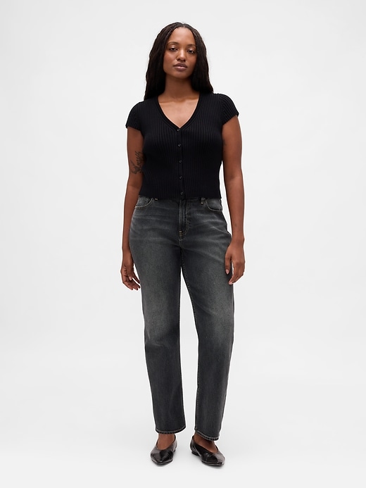 high rise 90s slim straight jeans