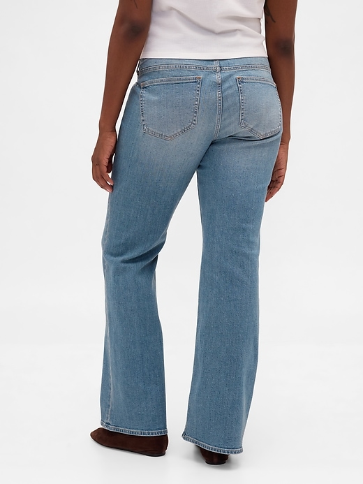 hüftjeans mit schnürung lang und schmal geschnitten