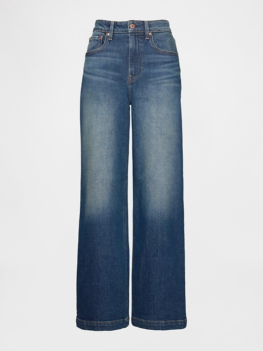 curvy high rise stride wide-leg jeans