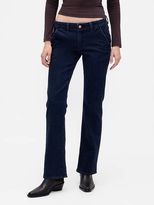 hüftjeans lang und schmal geschnitten