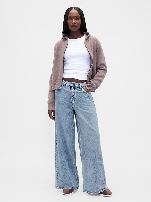 ultrasoft baggy jeans mit mittelhohem bund