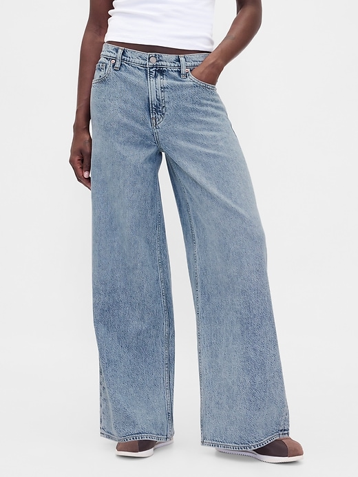 ultrasoft baggy jeans mit mittelhohem bund