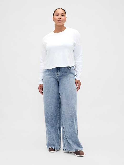 ultrasoft baggy jeans mit mittelhohem bund