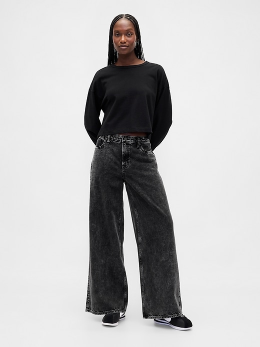 ultrasoft baggy jeans mit mittelhohem bund