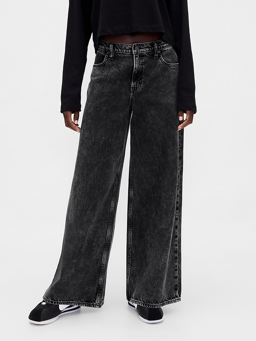ultrasoft baggy jeans mit mittelhohem bund