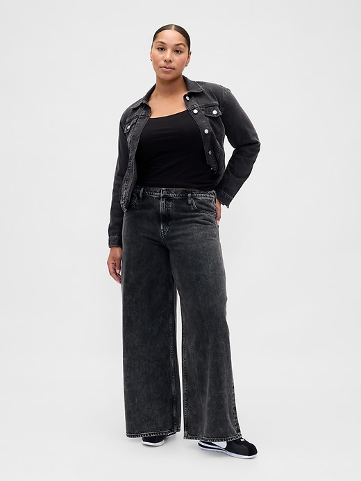 ultrasoft baggy jeans mit mittelhohem bund