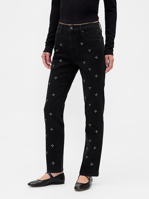 high rise 90s slim straight jeans