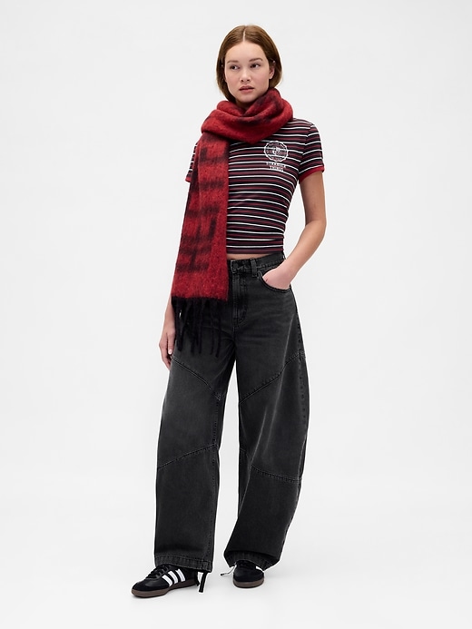 stranger things high rise seamed horseshoe jeans