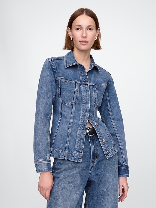 lange jeansjacke