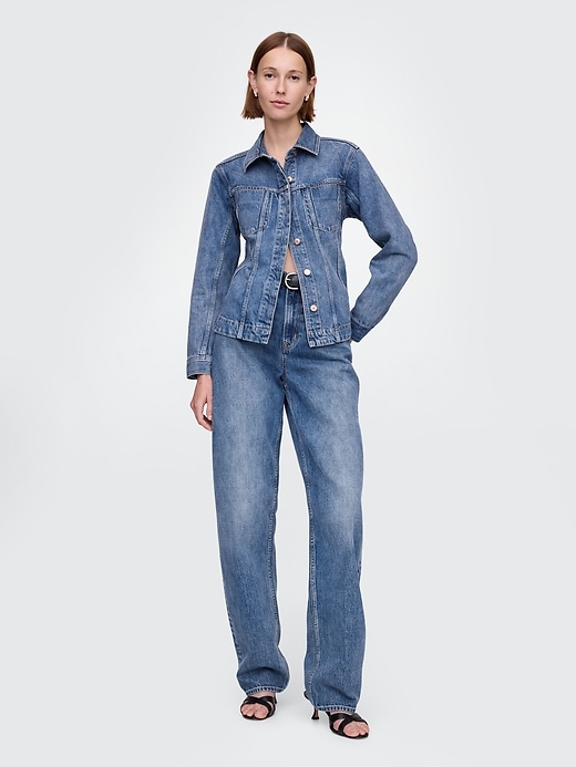 lange jeansjacke