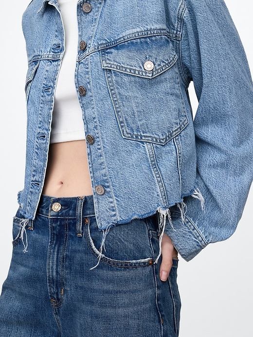 ultrasoft icon denim crop jacket