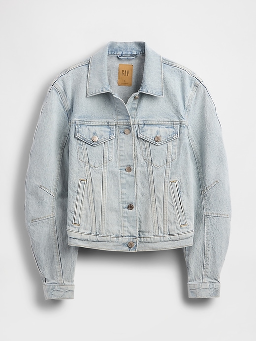 jeansjacke mit ikonischen barrel-Ärmeln
