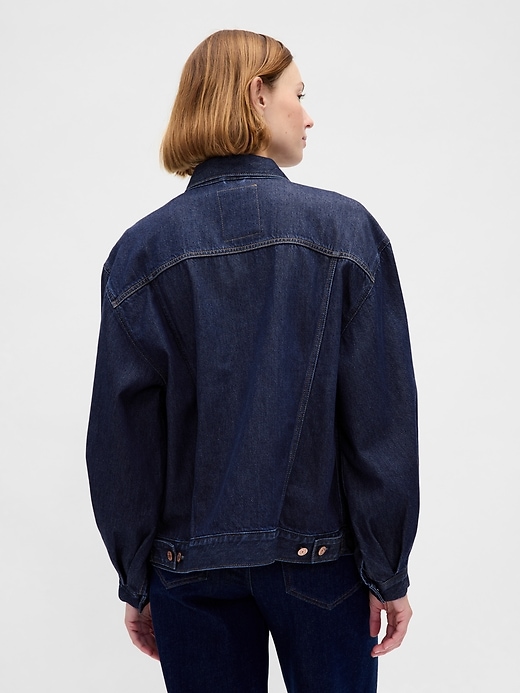 ultraweiche übergroße icon-jeansjacke mit ballonärmeln