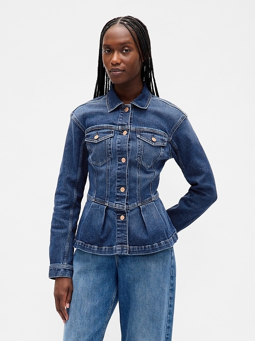 jeansjacke mit schößchen