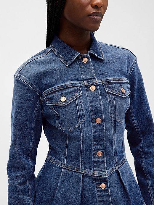 jeansjacke mit schößchen