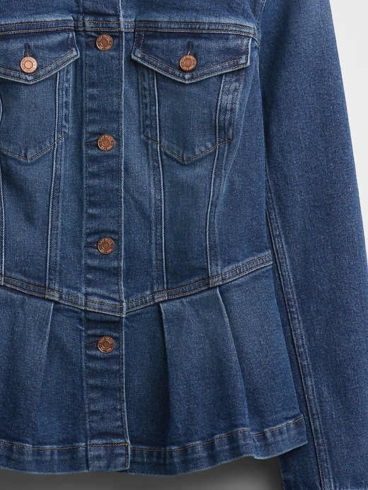 jeansjacke mit schößchen