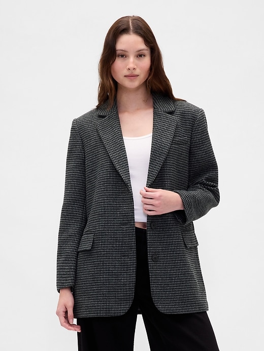 oversized blazer aus wollmischung