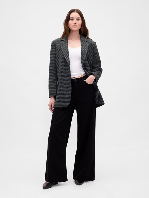 oversized blazer aus wollmischung