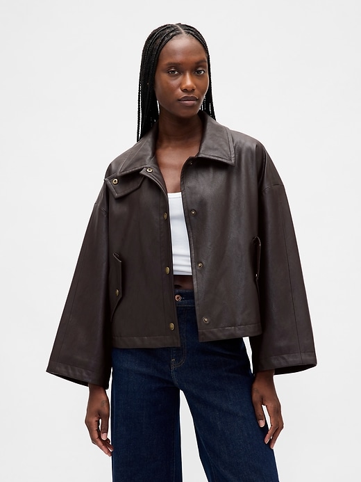 swingjacke aus veganem leder