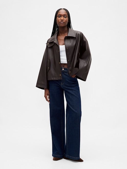 swingjacke aus veganem leder