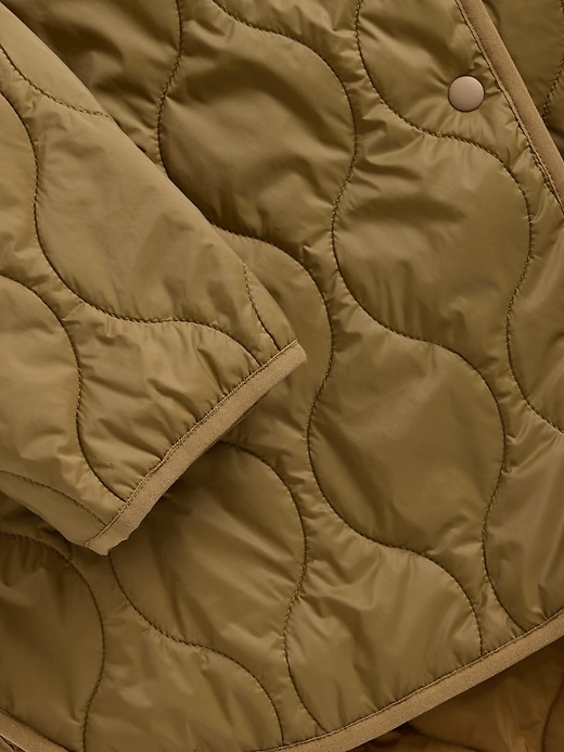 recycelte leichte übergroße steppjacke mit futter